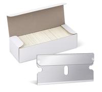 Lot de 100 lames de rasoir à bord unique - Lames de rechange robustes pour racloir rasoir, couteau utilitaire, coupe-boîte - Acier industriel à haute teneur en carbone pour enlever les autocollants
