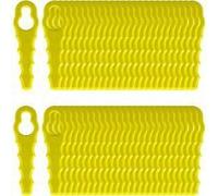 Lot de 100 Lames de Rechange compatible pour Ryobi Coupe Bordure, Tetes Double Lames Dentellees RAC155 RAC157 RAC158