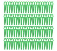 Lot de 100 lames de rechange en plastique pour tondeuse à gazon, lames de coupe, outils de jardinage, lames de rechange, lames en plastique pour débroussailleuse sans fil (vert)