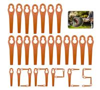 Lot de 100 lames de rechange pour coupe-bordure Einhell - En plastique - Pour débroussailleuse sans fil - Orange