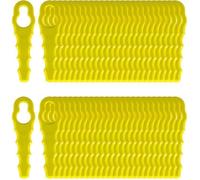 Lot de 100 Lames de Rechange pour Ryobi Coupe Bordure - AQSACOKIYA - Ttes Double Lames Denteles RAC155 RAC157 RAC158 Jaune SCI SCIE