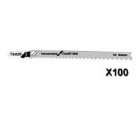 Bosch Lame de scie sauteuse PRO Multi Material T345XF pour matériaux épais et fins 132 mm 100 pièces
