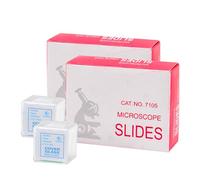 Lot de 100 lames d'objet de microscope pré-nettoyées, 200 verres de protection pour microscope, accessoires de microscope, pour laboratoire, biologie, science, étude