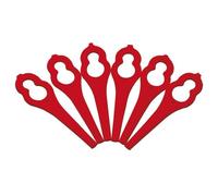 Lot de 100 lames en plastique de rechange pour coupe-bordure Bosch, Einhell, Florabest, grand trou 11 mm, petit trou 7 mm, rouge