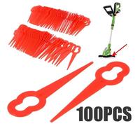Lot de 100 Lames en Plastique de Rechange pour Coupe Bordure Florabest LIDL Gros Trou 12mm Petit Trou 7mm