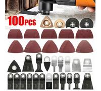 Lot de 100 lames oscillantes multifonctions pour scie, accessoires pour outils multifonctions oscillants pour Fein Multimaster Drem