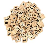 Lot de 100 lettres de l'alphabet en bois pour loisirs créatifs