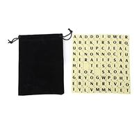 Lot de 100 Lettres de Scrabble en Plastique, Pièces D'échecs Légères, Carreaux de Mots Croisés Durables, Mots Croisés, Fabrication de Sous-verres de L'alphabet pour Fête, Voyage, Bricolage, Décoration