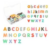 Lot de 100 lettres magnétiques pour réfrigérateur, lettres de l'alphabet majuscules et minuscules, aimants ABC pour réfrigérateur pour apprentissage de l'orthographe préscolaire