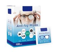 Lot De 100 Lingettes Anti-buée Pour Lunettes, Papier Nettoyant Jetable Pour Verres, Lingettes Nettoyantes Antibuée Pour Écrans - Sans Traces, Séchage Rapide, Emballage Individuel, Facile À Transporte
