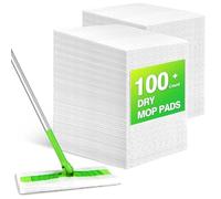 Lot de 100 Lingettes de Balayage Sec - Recharges Jetables Universelles pour Balai Serpillière Swiffer Sweeper, Chiffons Anti-Poussière pour Nettoyage Sols Durs et Parquet