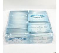 Lot de 100 lingettes texturées pour les dents de doigts à la menthe