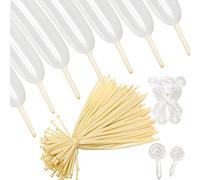 Lot de 100 longs ballons transparents en latex pour arche de ballons, anniversaire, mariage, fête de Noël - 260q