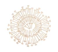 Lot de 100 Maillets en Bois, Mini Maillet en Bois, Marteau de Crabe Portable, Outil de Craquage en Bois Dur, Confortable à Manipuler, pour Fête d'anniversaire.