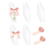 Lot de 100 marque-pages vierges en acrylique | Marque-page en acrylique transparent avec 2 rouleaux de ruban (15 cm chacun) pour lecteur, école, maison, bibliothèque, étude