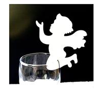 Lot de 100 marque-places de table creux en forme d'ange - Carte de nom de mariage - Carte de vœux for bouquet, verre à vin, tasse, décoration de table - Bleu(White)