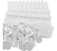 Lot de 100 marqueurs d'oreille pour la trace des animaux d'élevage, indicateurs en plastique flexible pour l'élevage, marquage des oreilles des animaux d'élevage