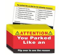 Lot de 100 mauvaises cartes de stationnement - Notes d'avertissement sarcastiques, cartes de violation de stationnement amusantes | Lot de 100 bas de Noël pour adultes, tickets de stationnement