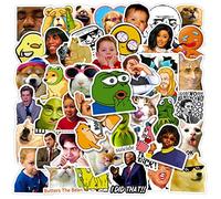 Lot de 100 Meme Autocollants Pour Adultes et Adolescents, Vinyle Étanche Drôle Emoticônes Stickers Decals Pour Ordinateur Portable, iPhone, Bouteilles d'eau
