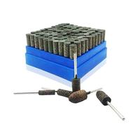 Lot de 100 meules abrasives montées en caoutchouc sésame, tige 3 mm, for meuleuse électrique, polissage, outils rotatifs wanglan(3mm(Cylinder))