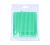 Lot de 100 micro-applicateurs jetables multi-usages - Pinceaux de maquillage pliables - Micro pinceaux d'extension de cils - EOq747 (vert, taille unique)