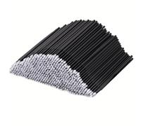Lot de 100 micro-brosses jetables pour extensions de cils, tampons en microfibre non pelucheux, tige réglable, applicateur de précision