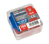 Lot de 100 micro-fusibles à lamelles, 12/32V, version:10A