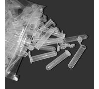 Lot de 100 microtubes à centrifuger en plastique transparent de 10 ml avec bouchon à pression - Tubes à essai de laboratoire for le stockage d'échantillons