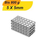 Lot de 100 mini-aimants en néodyme 5 mm x 5 mm ronds N38 Petits aimants extra-forts, adaptés aux tableaux blancs, aux aimants de réfrigérateur, aux tableaux magnétiques et à bien d'autres choses encor
