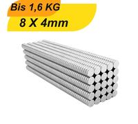 Lot de 100 mini-aimants en néodyme 8 mm x 4 mm ronds N38 petits aimants extra-forts, adaptés aux tableaux blancs, aux réfrigérateurs, aux tableaux magnétiques et à bien d'autres choses encore