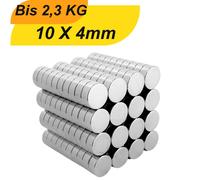 Lot de 100 mini-aimants néodyme 10 mm x 4 mm ronds N38 petits aimants extra-forts, adaptés aux tableaux blancs, réfrigérateurs, tableaux magnétiques et bien plus encore