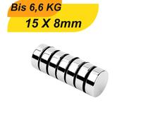 Lot de 100 mini-aimants néodyme ronds de 15 mm x 8 mm N38 petits aimants extra-forts, adaptés aux tableaux blancs, aux réfrigérateurs, aux tableaux magnétiques et à bien d'autres choses encore