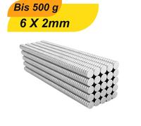 Lot de 100 mini-aimants néodyme ronds de 6 mm x 2 mm N38 petits aimants extra-forts, adaptés aux tableaux blancs, aux réfrigérateurs, aux tableaux magnétiques et à bien d'autres choses encore