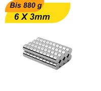 Lot de 100 mini-aimants néodyme ronds de 6 mm x 3 mm N38 petits aimants extra-forts, adaptés aux tableaux blancs, aux réfrigérateurs, aux tableaux magnétiques et à bien d'autres choses encore