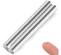 Lot de 100 Mini Aimants Rond, Petits Aimants Puissants en Néodyme, Aimants de Terres Rares 3 x 1mm pour Réfrigérateur, Tableau Blanc et DIY