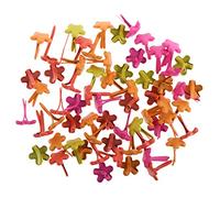 Lot de 100 mini attaches parisiennes en forme de fleur de 7,5 mm pour scrapbooking