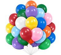 Lot de 100 mini ballons multicolores en latex pour anniversaire, mariage, fiançailles, festival, décoration de fête (couleur aléatoire) 12,7 cm