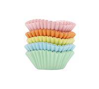 Lot de 100 mini caissettes à muffins pour gâteaux, anniversaires, mariages, fêtes à la maison (mélange pastel)