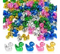 Lot de 100 Mini Canards décoratifs en résine, 5 Couleurs, Figurines de Canard électrolytiques pour Bureau, décoration de gâteaux, Breloques DIY et idées Cadeaux créatives pour fêtes