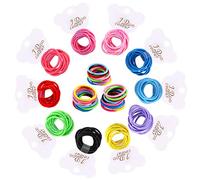 Lot de 100 mini élastiques à cheveux pour bébé - Sans métal (Multicolore)
