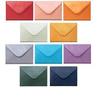Lot de 100 mini enveloppes pour cartes-cadeaux, couleurs métalliques, 10,2 x 7,8 cm