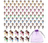Lot de 100 mini figurines de Jésus en vrac - Taille de poche - Jésus - Mini figurine religieuse du Christ Sauveur Jésus pour l'église - Cachette de Thanksgiving - Dimanche - École - Œufs de Pâques