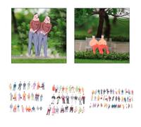 Lot de 100 mini figurines de petite personne pour modèles de table de sable à trois échelles 1 50 1 75 1 100 pour projets détaillés de correspondance de scène et de diorama (1:50)
