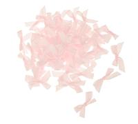 Lot de 100 mini nœuds papillon en ruban de 3 cm pour décoration de boîte cadeau Rose