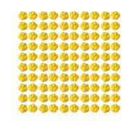 Lot de 100 mini pendentifs en résine en forme de citrouille à dos plat pour loisirs créatifs, scrapbooking, décorations d'automne - Jaune - 2 cm