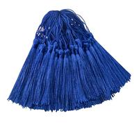 Lot de 100 mini pendentifs soyeux faits à la main avec pompons pour loisirs créatifs, marque-page en résine, fabrication de bijoux, clés, boucles d'oreilles pour fille, porte-clés, chapeau de remise
