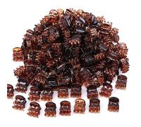 Lot de 100 mini pinces à cheveux mignonnes - Petites pinces à cheveux antidérapantes - Accessoire de coiffure coloré - Petit cadeau pour les femmes et les femmes - Marron B