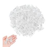 Lot de 100 mini pinces à linge transparentes pour suspendre le printemps, mini pinces à linge transparentes, petites pinces pour photos, guirlande lumineuse