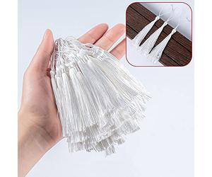 Lot de 100 mini pompons en soie faits à la main - Marque-page colorés - Pendentif droit avec boucle de corde - Pour la fabrication de bijoux, l'artisanat, accessoires, sacs, marque-pages souvenirs,
