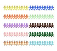 Lot de 100 mini poupées en plastique de 2,5 cm, petites décorations en plastique pour bébé, mini pendentifs, décorations de fête prénatale pour fête prénatale, jeux de fête, bricolage (10 couleurs).